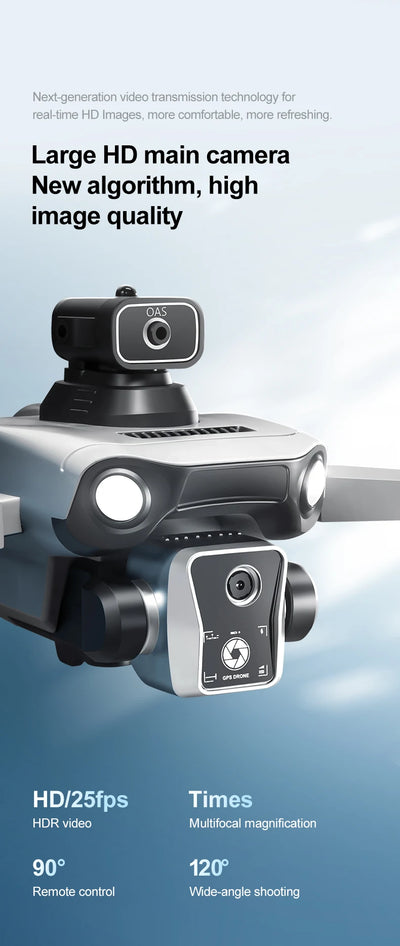 New K19 Max Drone 4.5-Inch Large Screen 360° Obstacle Avoidance GPS Positioning Optical Flow Positioning RC Airdrop Device - LKBA