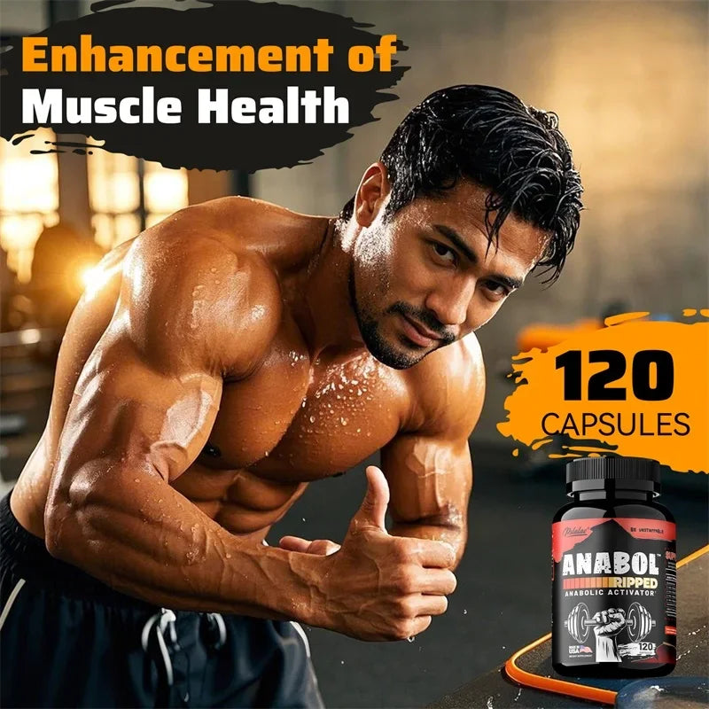 Anabol Ripped Anabolic Muscle Builder - Urn Belly Fat, Tighten Abs, Boost Muscle Growth, Metabolism - LKBA