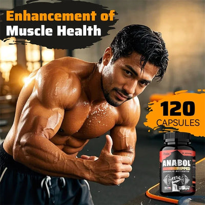 Anabol Ripped Anabolic Muscle Builder - Urn Belly Fat, Tighten Abs, Boost Muscle Growth, Metabolism - LKBA