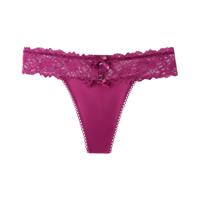 Sexy G-String Trousers Ladies Lace Floral Bikini Underpants Low-Rise Mesh Hollow Underwear Thong Panties Lingerie - LKBA