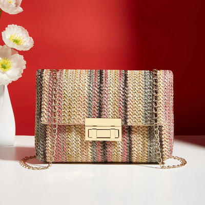 Crossbody Bag for Women Chain Strap Banquet Stylish Accessory Shoulder Bag for Day-to-Night Outfits - LKBA