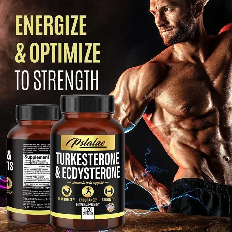 Turcosterone & Ecdysterone - 2-in-1 High Potency Turkesterone Supplement for Men & Women - Strength, Energy and Vitality - LKBA