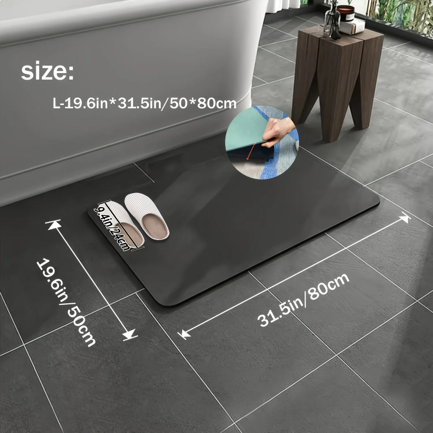 Super Absorbent Bathroom Floor Mat - Quick-drying and slip-resistant - LKBA
