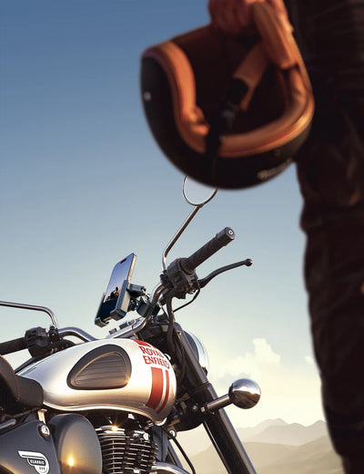 Joyroom Motorcycle Phone Mount Holder Dual Vibration Dampener Universal Bike Bicycle Phone Mount for 4.7''-7'' Phones - LKBA