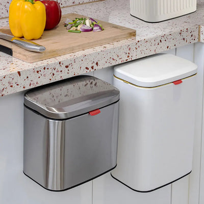 Stainless Steel Hanging Garbage Bin for Kitchen Easy Installation Odorless and Durable and Garbage - LKBA
