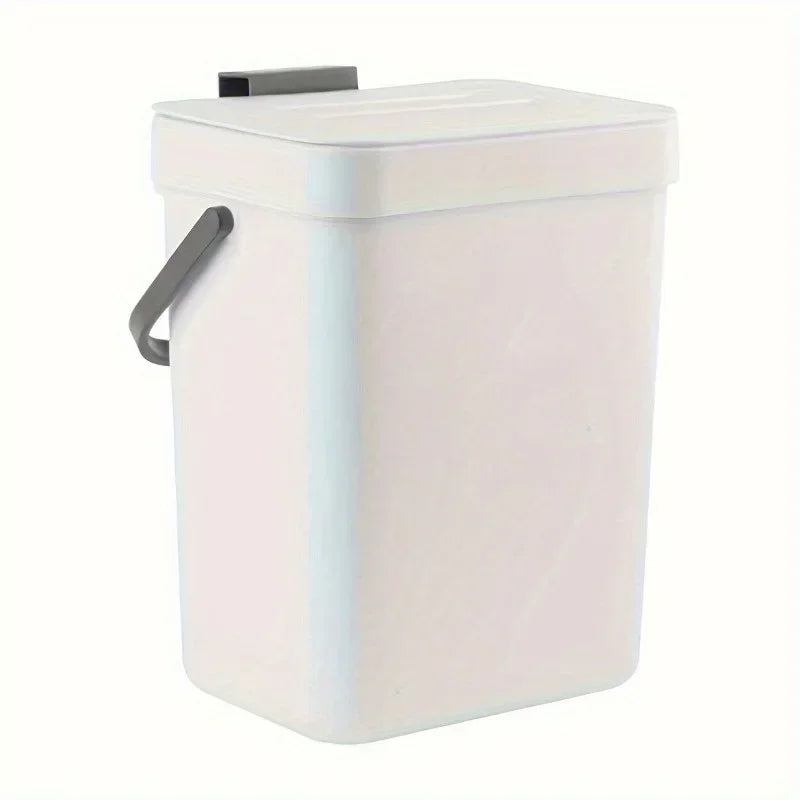 Space-Saving Quiet-Close Trash Can - 3/5L, Eco-Friendly Sealed Bin for Kitchen & Office - LKBA
