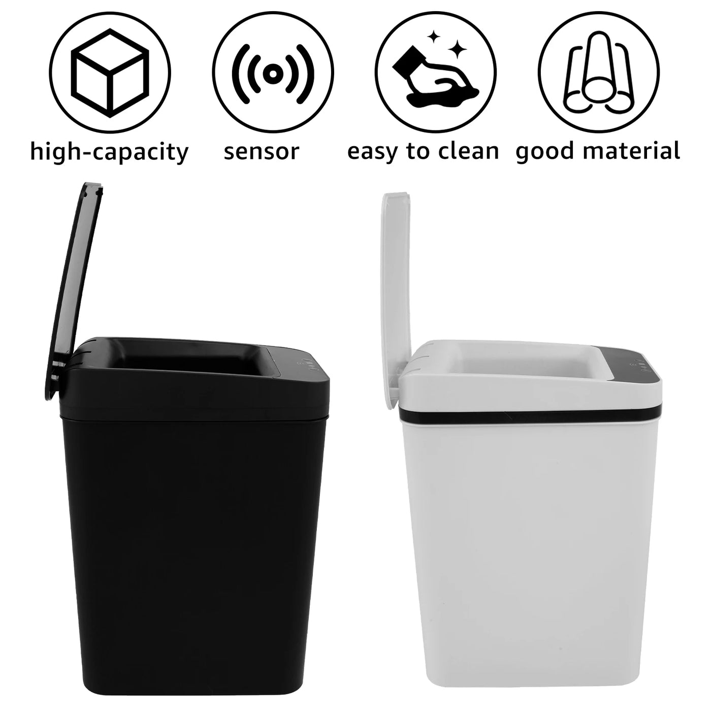 Automatic Sensor Trash Can 12L Touchless Infrared Motion Sensor Smart Trash Can for Kitchen Bathroom Waterproof Wastebasket NEW - LKBA