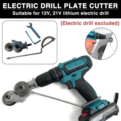 Electric Drill Refitting Plate Shears Effortlessly Cut Through Stainless Steel, Aluminum & Iron Sheet - LKBA