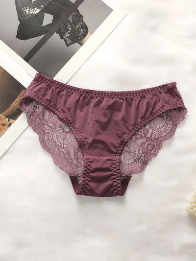 High Quality Hot Selling Sexy Women's Wireless Two-piece Butterfly Solid Color Underwear Women's Lace Underwear Set B2046 - LKBA