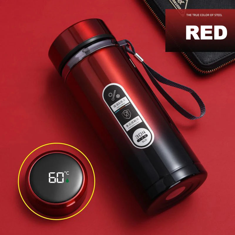 500ML-1Liter Stainless Steel Thermos Bottle with LED Temperature Display Sus304 Tea Water Bottle Vacuum Flask Portable Cups - LKBA