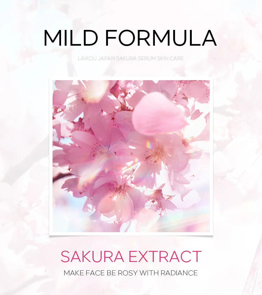 LAIKOU 17ML Japan Sakura Serum Vitamin C Nourish Essense Oil Control 24K Gold Serum Rose Blueberry Skin Care Smoothing Facecare - LKBA