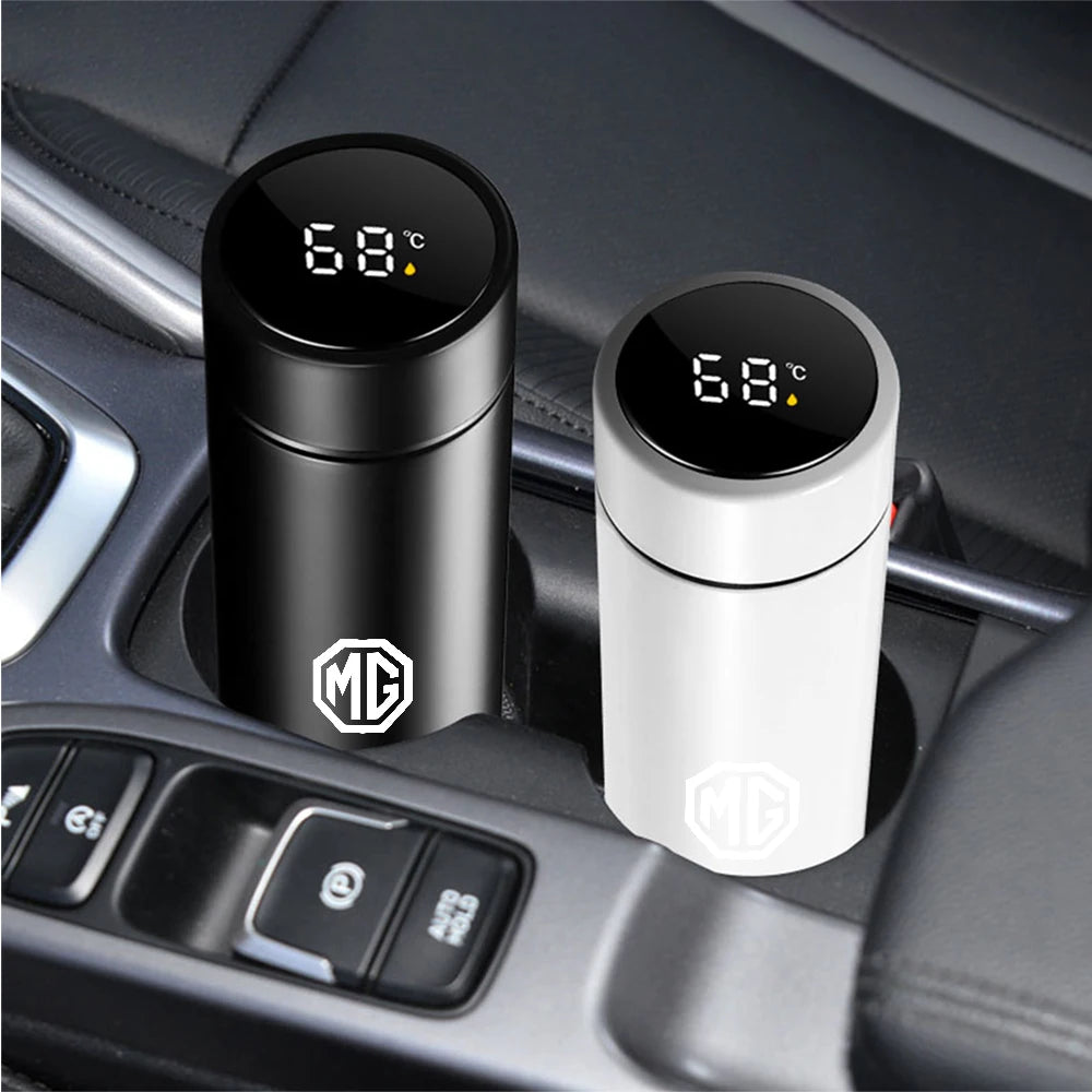 Car 500ml Smart Thermo Mug Drink Flask Temperature Display For MG ZS 5 7 6 Cyberster MG4 EV ES5 HS ONE GT GS MG3 EZS 3SW Scorpio - LKBA