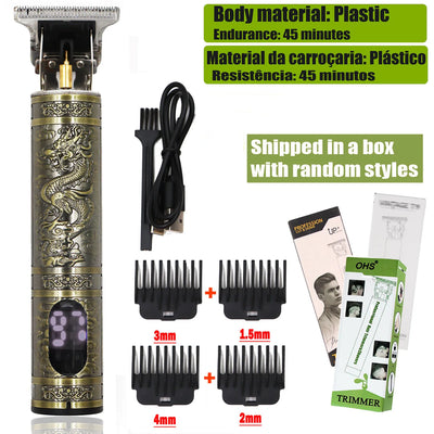 T9 Hair Clipper Repair Beard Shaving Body Hair Trimmer Clippers Electric Machine Men Haircut Machine 0mm Barber Shaver - LKBA