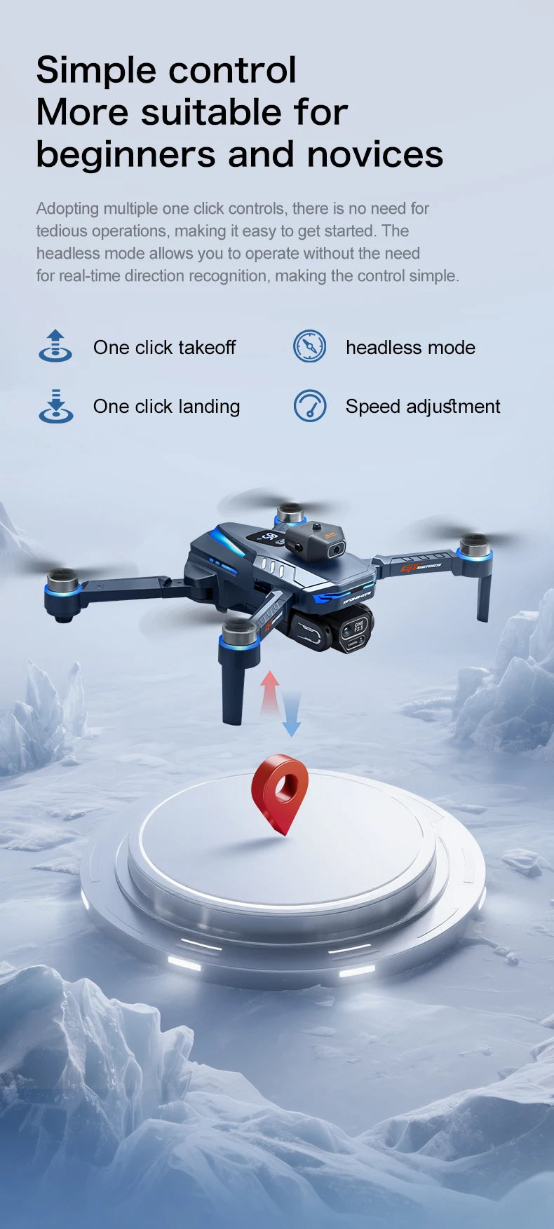 Professional Drone GT8 8K Wide-Angle HD 1080P Camera Wi-Fi FPV Height Hold Foldable RC Drone Quadrotor Helicopter - LKBA