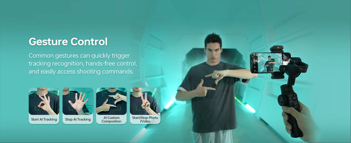 SMOOTH 5S AI Tracking Handheld Stabilizer 3-Axis Smartphone Gimbal Outdoor Gimbals - LKBA