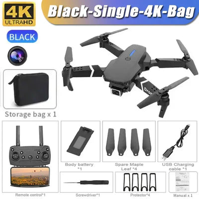 2025 E88Pro RC Drone 4K Professional With 1080P Wide Angle HD Camera Foldable Helicopter WIFI FPV Height Hold