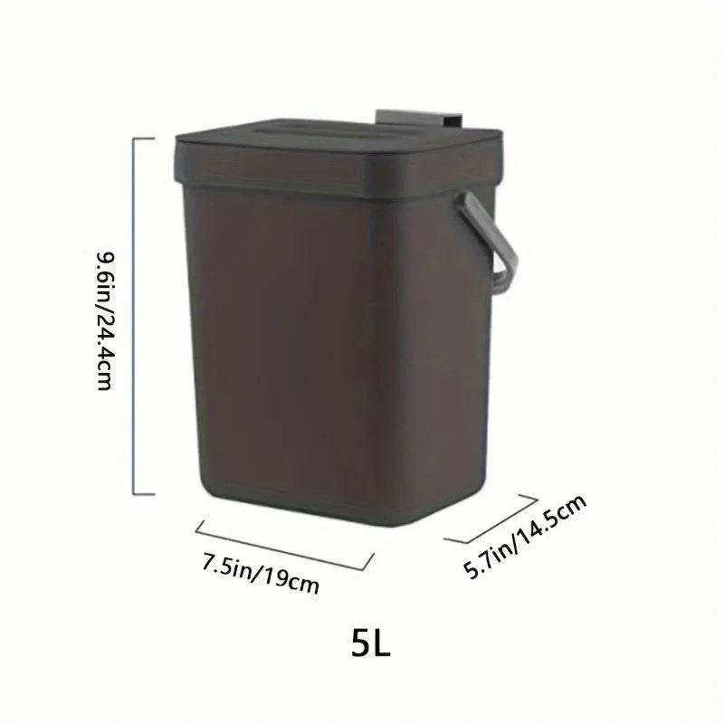 Food Waste Basket Bin for Kitchen, Small Countertop Compost Bin with Lid,Odor-Free Food Scrap Container - LKBA