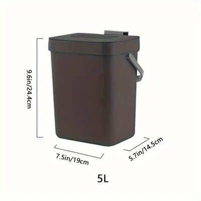 Food Waste Basket Bin for Kitchen, Small Countertop Compost Bin with Lid,Odor-Free Food Scrap Container - LKBA