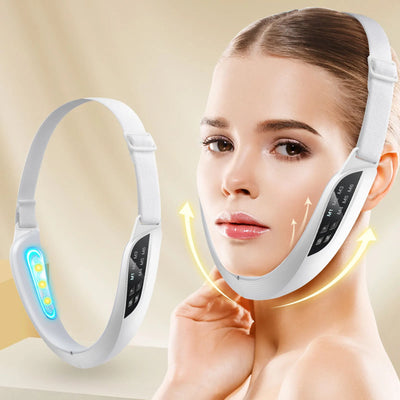 Electric V Face Lifting Beauty Device 6 Modes 8 Levels EMS Micro-current Firming Facial Massager Double Chin Removal Skin Care - LKBA