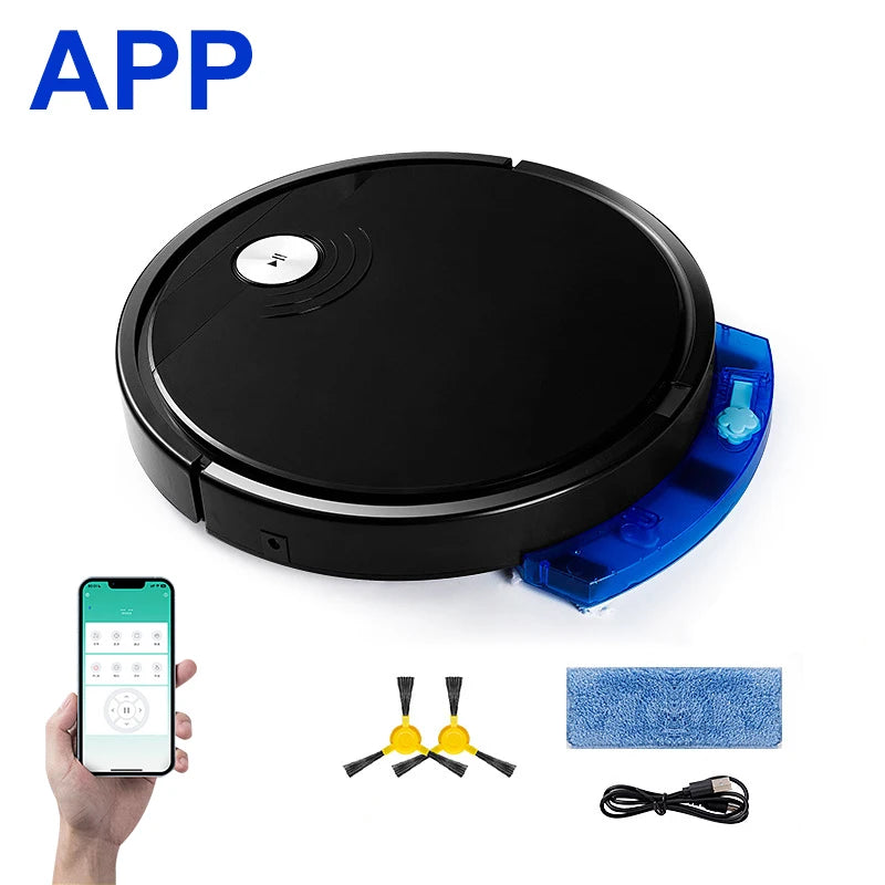 2024 NEW 2800PA 3-in-1 RS800 With Remote Control & APP Super Quiet Smart Robot Vacuum Cleaner Wet & dry Mopping Floor Home Appliance - LKBA
