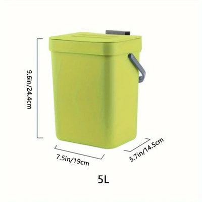 Food Waste Basket Bin for Kitchen, Small Countertop Compost Bin with Lid,Odor-Free Food Scrap Container - LKBA