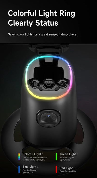 360°Rotating P05 AI Face Tracking Desktop Gimbal Stabilizer Intelligent Follow Shoot Gesture Control - LKBA
