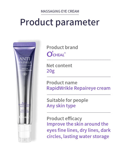 Anti-Wrinkle Anti Dark Circle Eye Cream Roller Massager Moisturizing Eye Bags Anti-Aging Hyaluronic Acid Eye Skin Care - LKBA