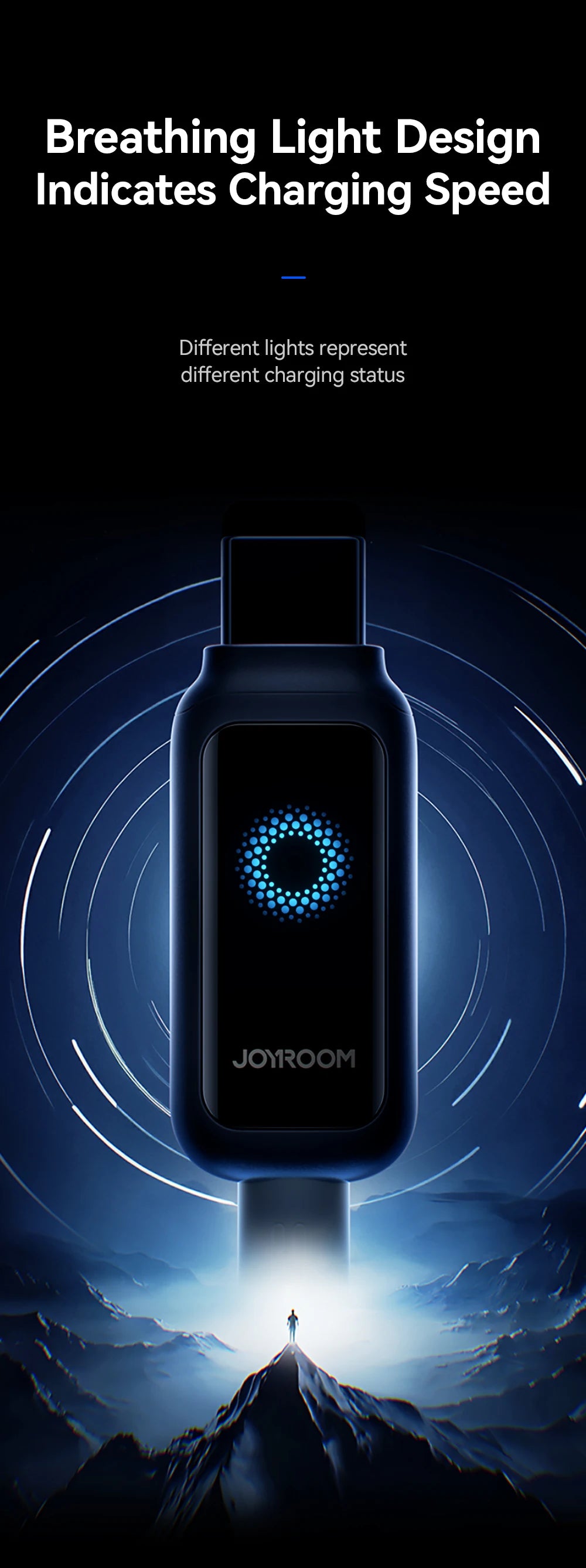 Joyroom 100W USB C Cable Automatic Power Off Fast Charge Type C Cable For iPhone 16 15 Pro Max  Xiaomi Sumsang Huawei - LKBA