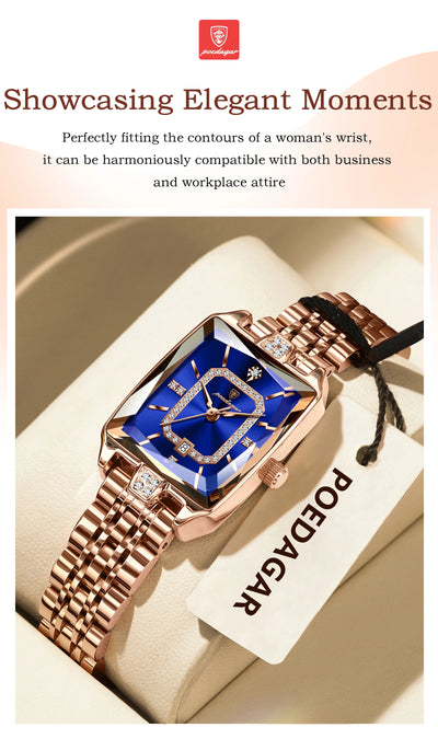 POEDAGAR Luxury Casual Ladies Watch Stainless Steel Waterproof Date Fashion Woman Wristwatch High Quality Quartz Women's Watches - LKBA