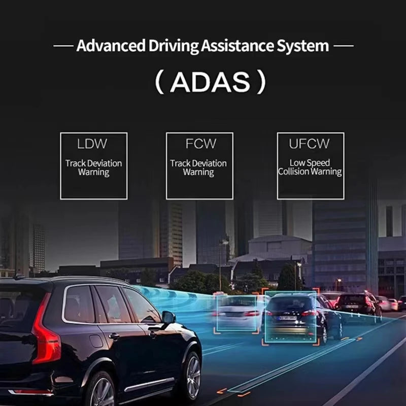 HD Dash Cam Car USB ADAS DVR Dual-lens Camera Video Special for Android Multimedia Player Front Recorder Reverse Vision - LKBA