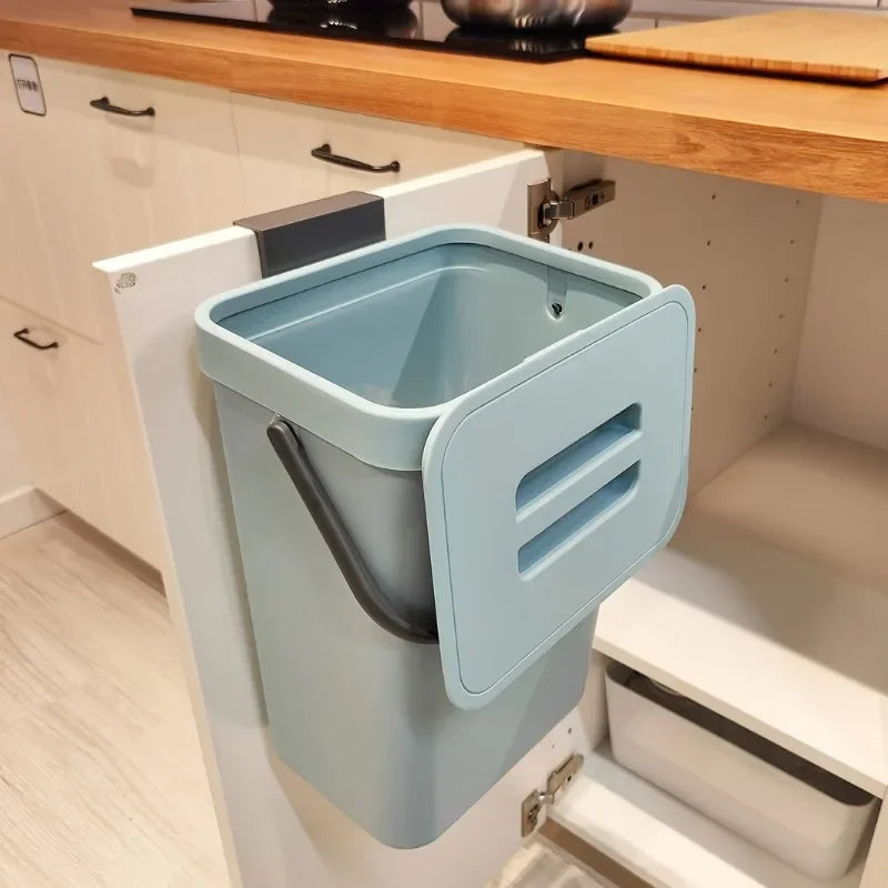 Food Waste Basket Bin for Kitchen, Small Countertop Compost Bin with Lid,Odor-Free Food Scrap Container - LKBA