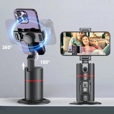 Auto Face Tracking Tripod 360°Rotation, No App, Smart Shooting Phone Holder for Live Video - LKBA