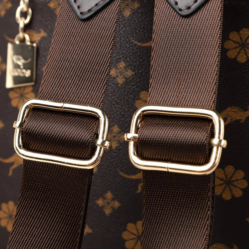 Ladies Backpack Designer High Quality Leather Women Bag Luxury Fashion Printing Tassel School Bags Large Capacity Backpacks Sac - LKBA