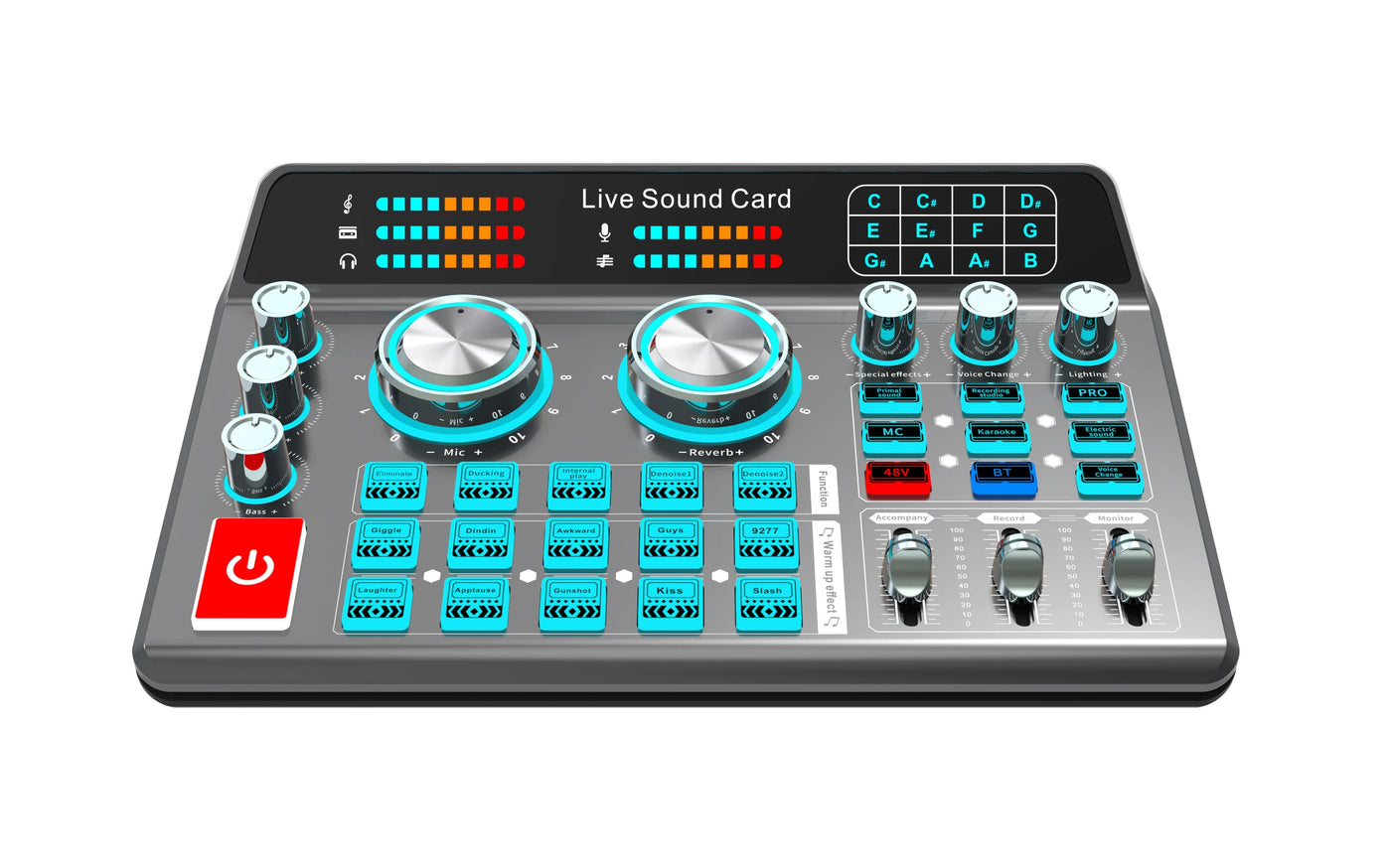 Live Sound Card for Mobile & Computer Universal Recording Mic Head Dedicated for Singing and Live Streaming - LKBA