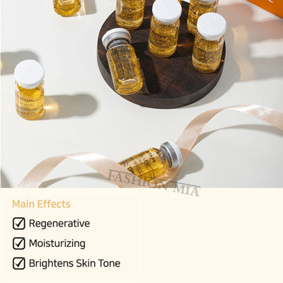 Stayve 8ml Salmon DNA Gold Ampoule Serum Kit Natural Brightening Whitening Moisturizing Rejuvenation Face Care Skin - LKBA