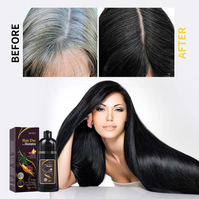 100ML Magic Natural Herbal Hair Dye Shampoo 3 in 1 Hair Color Shampoo for Gary Hair Dark Brown Black Women & Men Grey Coverage - LKBA