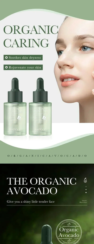 Avocado Face Essence Organic Shea Butter Moisturizing Anti-Aging Whitening Repairing Nourish Smooth Facial Serum Skin Care - LKBA