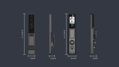 Waterproof Outdoor Smart  Lock Wifi Alexa Tuya APP Aluminium Alloy Material Fingerprint Password Smart Door Lock With Camera - LKBA