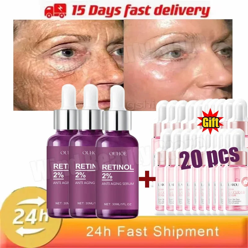 Remove Wrinkle Face Serum Lift Firming Anti-Aging Fade Fine Lines Whitening Brightening Moisturizer Skin Care - LKBA