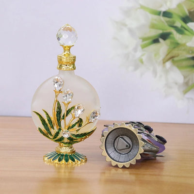 30ml Luxury Vintage Perfume Bottles parfum Maple Leaves Handcrafted Mini Travel Essentials Oil Glass Refillable Refill Dropper - LKBA