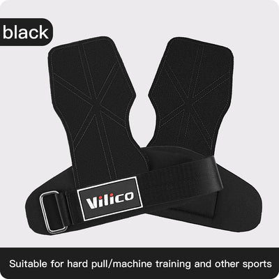 2Pcs Gym Gloves Fitness Hand Palm Protection Equipment Anti Slip Wear-resistant Wrist Protection Hard Pull Grip Strength Gloves - LKBA