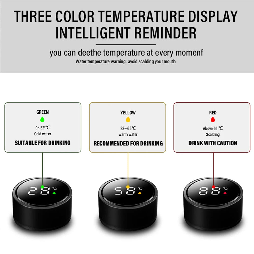 Car 500ml Smart Thermo Mug Drink Flask Temperature Display For MG ZS 5 7 6 Cyberster MG4 EV ES5 HS ONE GT GS MG3 EZS 3SW Scorpio - LKBA