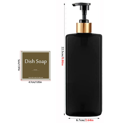 Shower Soap Dispenser Set Refillable Shampoo and Conditioner Bottle for Bathroom Kitchen Dish Soap - LKBA