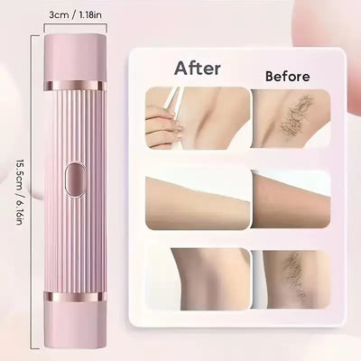 Two in one women's electric shaver - suitable for eyebrows, face, legs, and armpits, portable wet and dry hair remover - LKBA