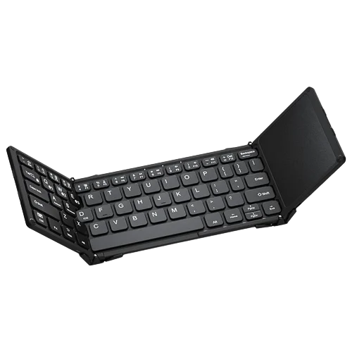 Bluetooth Foldable Keyboard With Touchpad Rechargeable Folding Keyboard with Large Touchpad Tri-Folding Ultra Slim Keyboard - LKBA