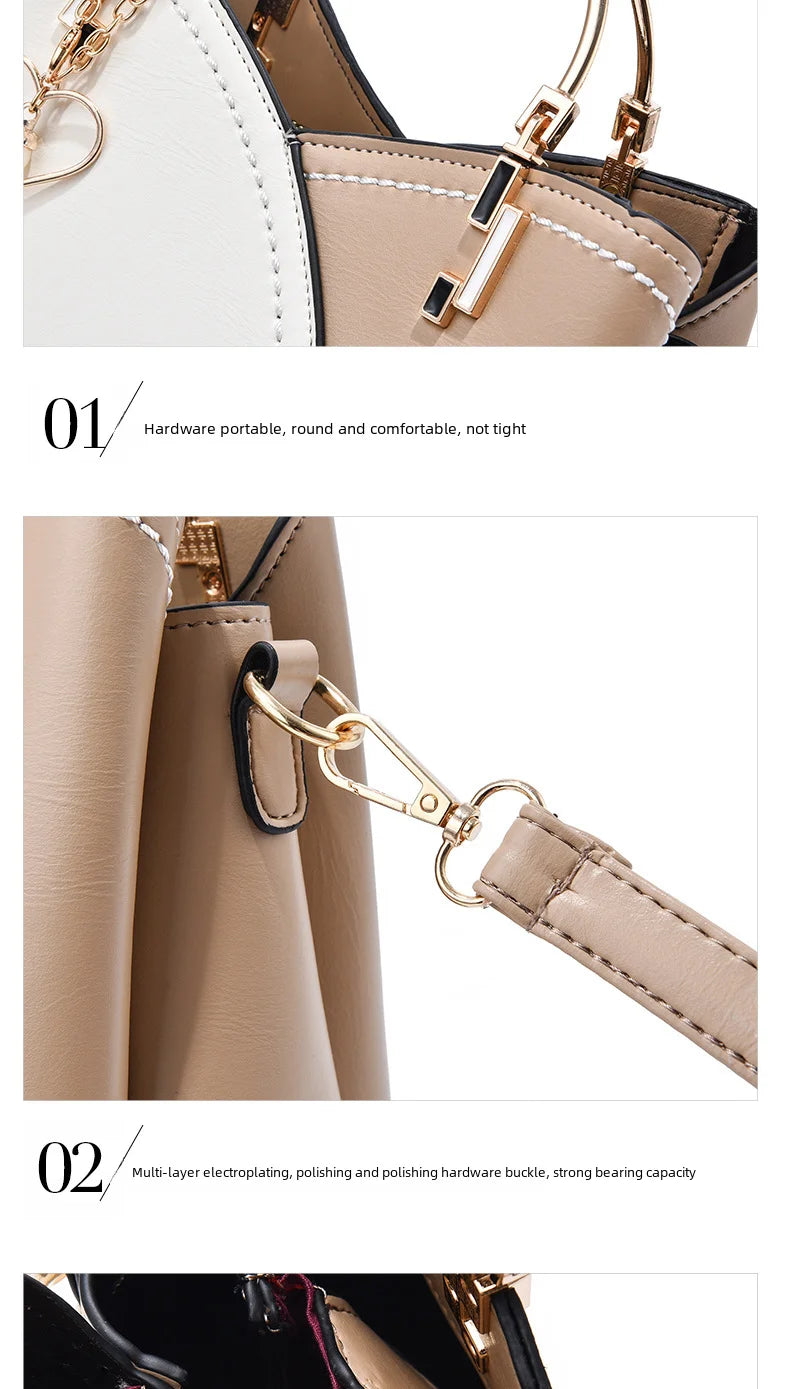 Trendy High-end Feel Women's Shoulder Bag 2021 New Color Blocking Large Capacity Fashionable Single Shoulder - LKBA