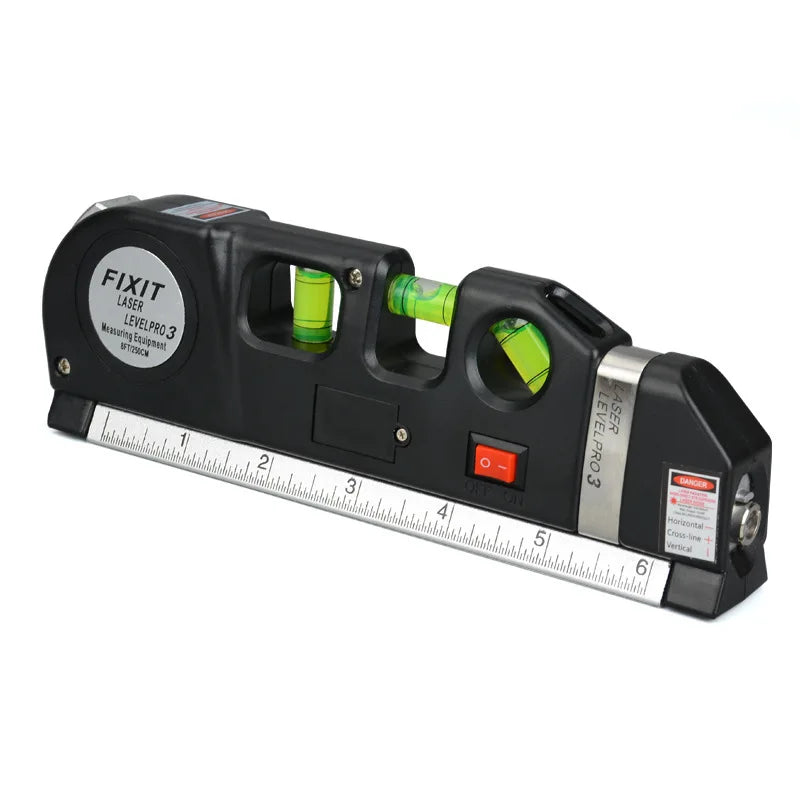 New Laser Level Line Tools and Tripod Multipurpose Adjustable Laser Level Kit Standard Cross Line Lase 8 Feet Measure Tape Ruler - LKBA