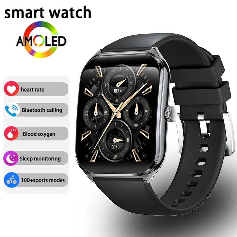 New Ultra Thin Smart Watch men 1.96" AMOLED 360*360 HD Pixel Display Always Show Time Call Reminder Smartwatch Ladies For huawei - LKBA