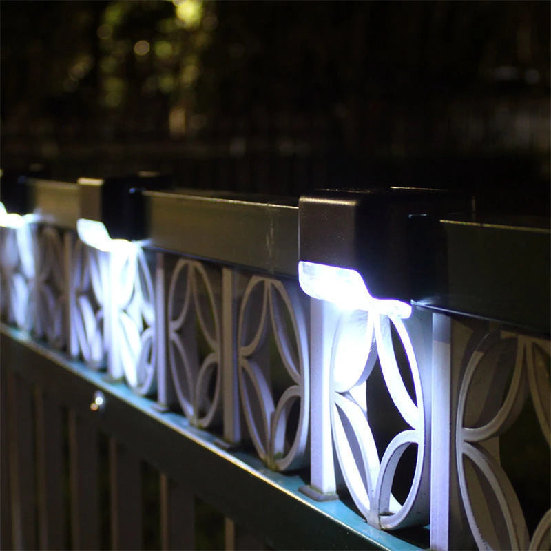 1-24PCS IP65 Waterproof Solar Garden Light Outdoor LED Solar Power Deck Lamps for Railing Stairs Step Fence Yard Patio Pathway - LKBA