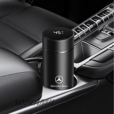 Car Vacuum Cup Thermos Mug Temperature Display Coffee Cup Mercedes-Benz A C E S Class A35 A45 C43 CLA CLS GLA GLC GLK ML SL Vito - LKBA